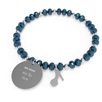 Bracciale 10 Buoni Propositi Donna Crystal in Acciaio B-5242/BL - B-5242/BL